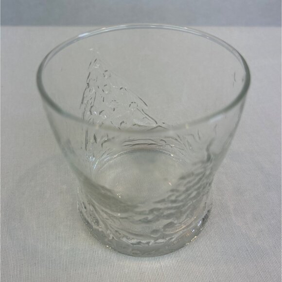 Vintage Clear Embossed Glasses Christmas Trees Stars Drinking - Picture 4 of 10